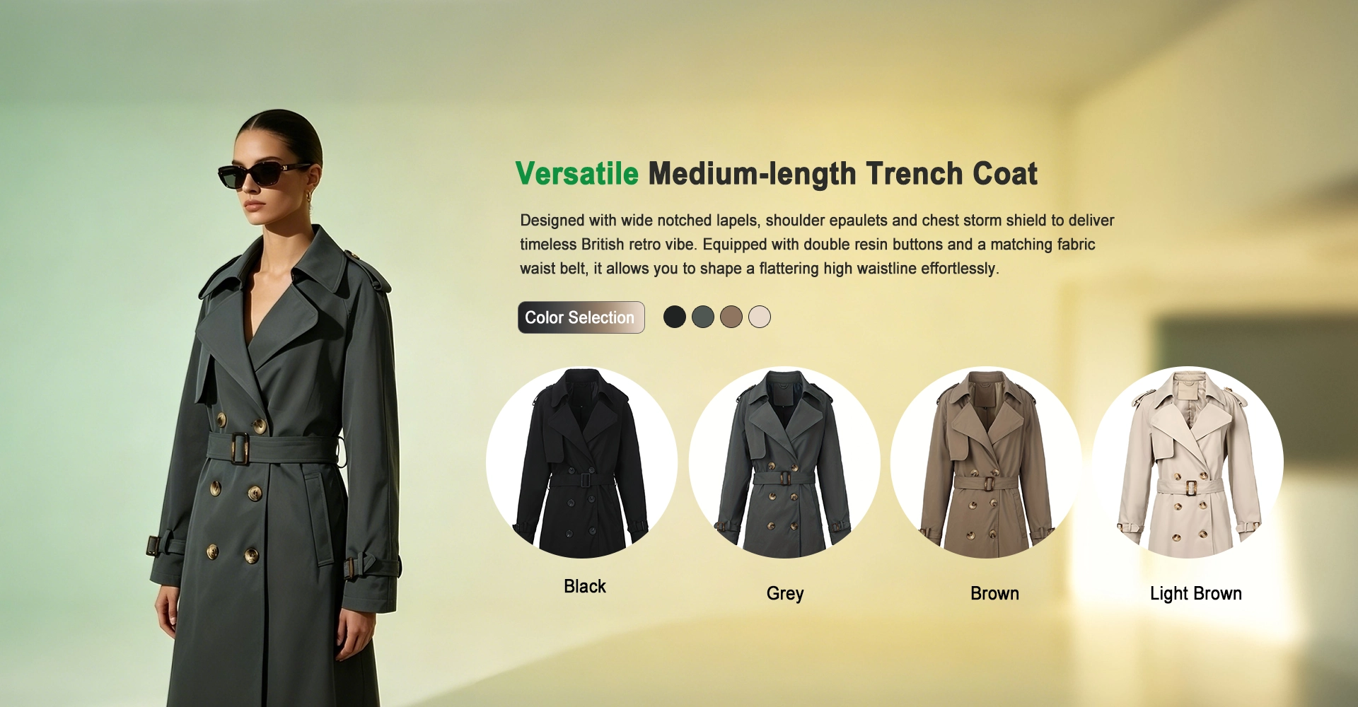 China Women Trench Coat fabrik