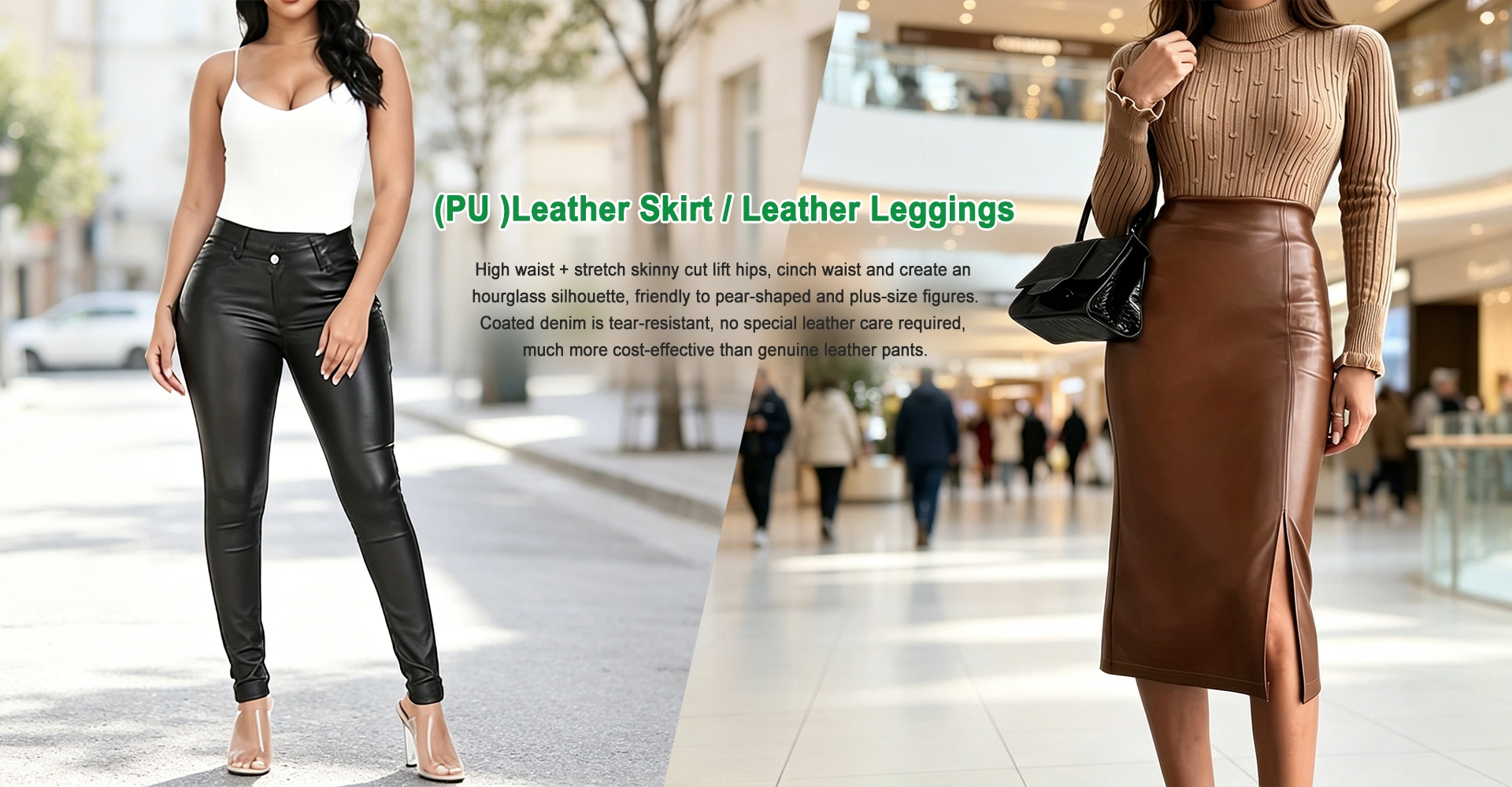 China Women PU Leather Pants leverantör