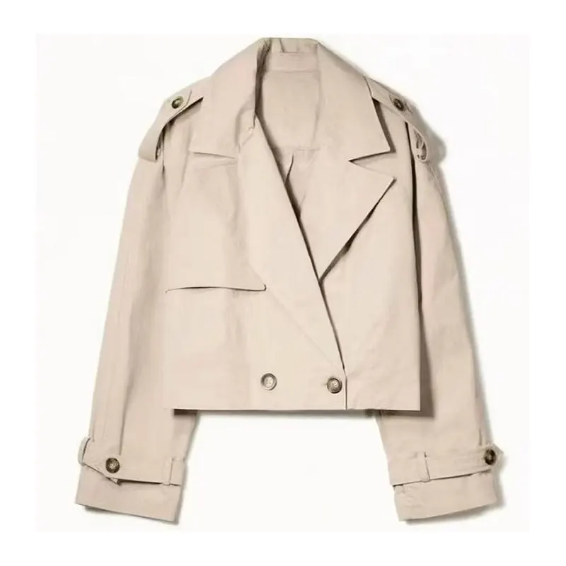 Cropped Windbreaker med resår i midjan