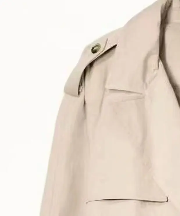Cropped Windbreaker with Elasticated Back Waist