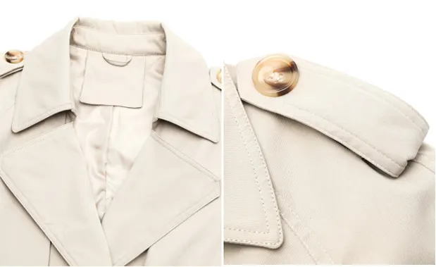 Double-Breasted Trench Coat with Belt